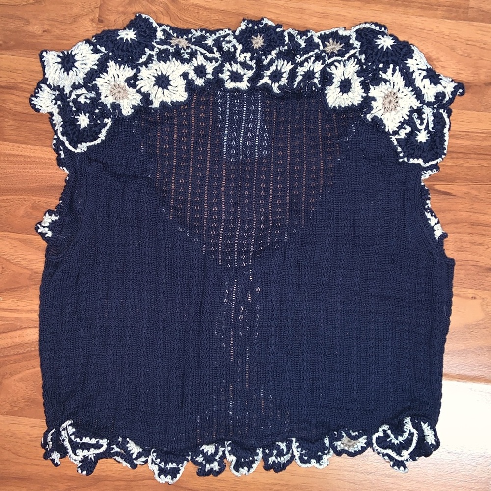 NWT Anthropologie Guinevere Crocheted Sweater Top - Picture 6 of 7